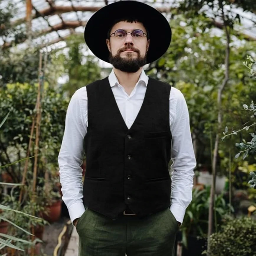 雅痞帅气！欧美英伦风气质有型男士休闲正装马甲修身西装背心