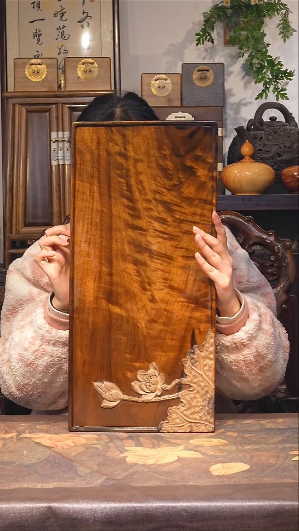 金丝楠小叶桢楠【33】绿料果香 一木整雕 纯干料茶盘