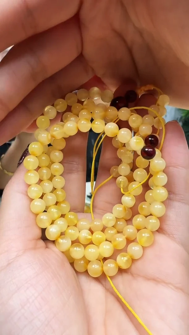 【闪购商品】琥珀裸石未镶嵌项链16.3
