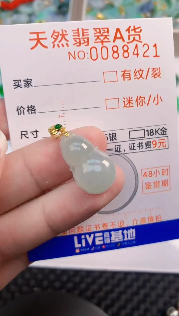 翡翠未镶嵌吊坠(不含链)           1