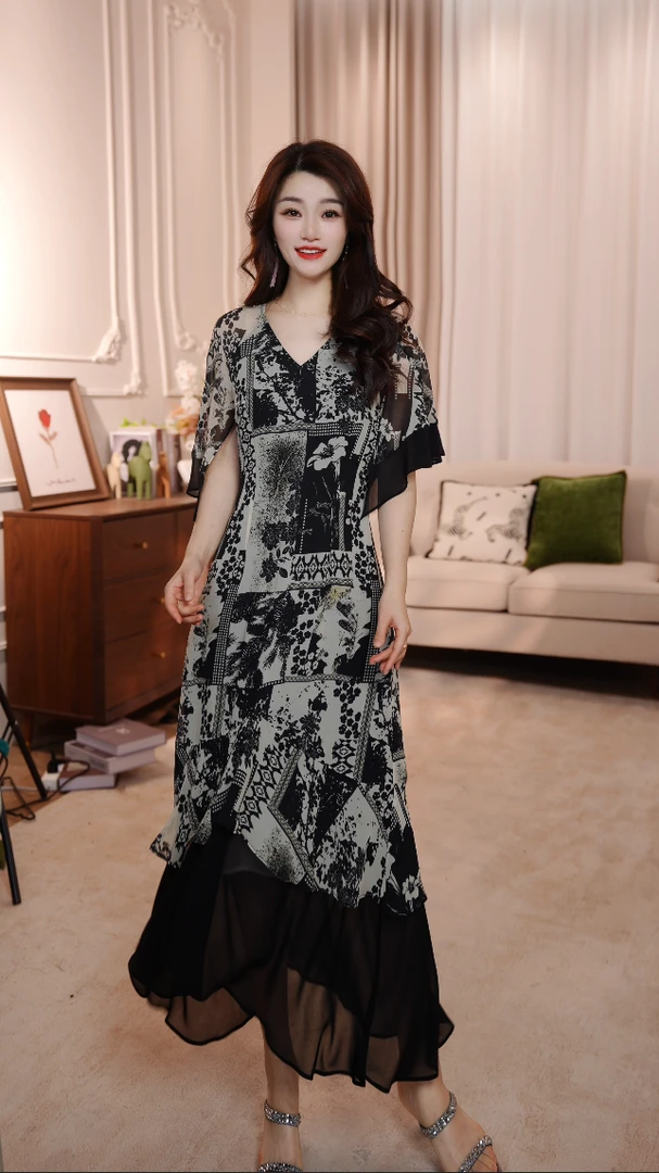 【岁月沉香 】25年时尚名媛风优雅气质收腰高端旗袍连衣裙