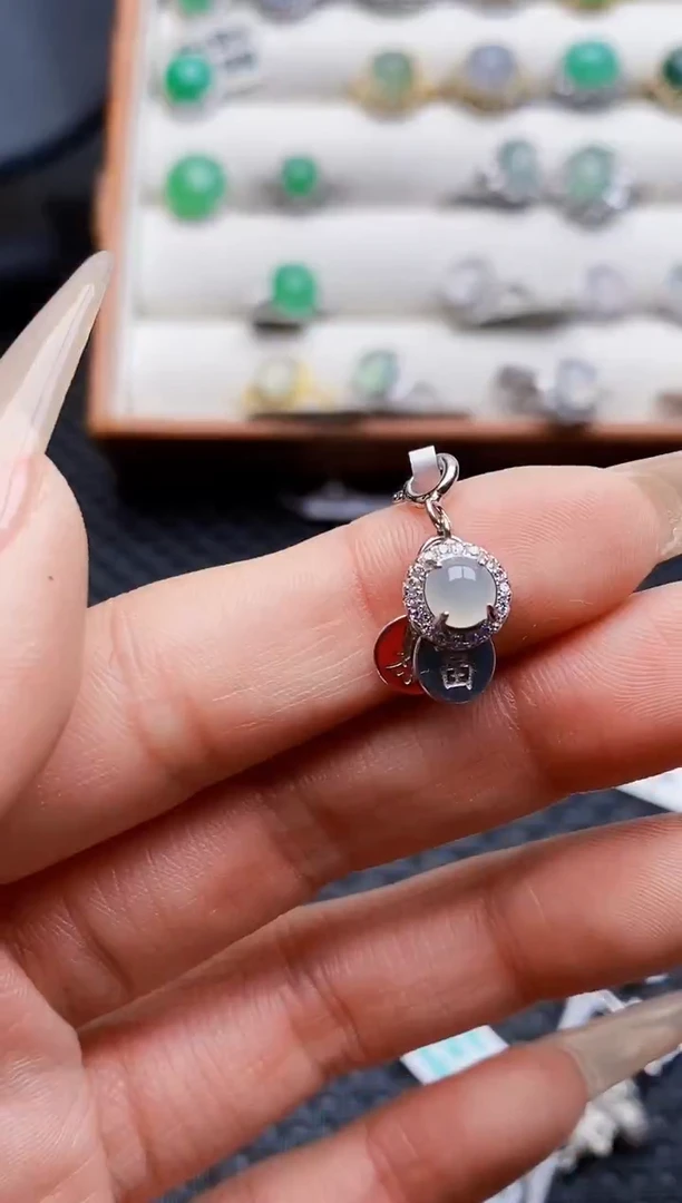 银S925镶嵌戒指翡翠4142