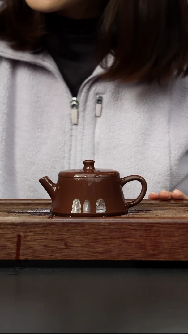 紫砂茶壶老紫泥 云柱