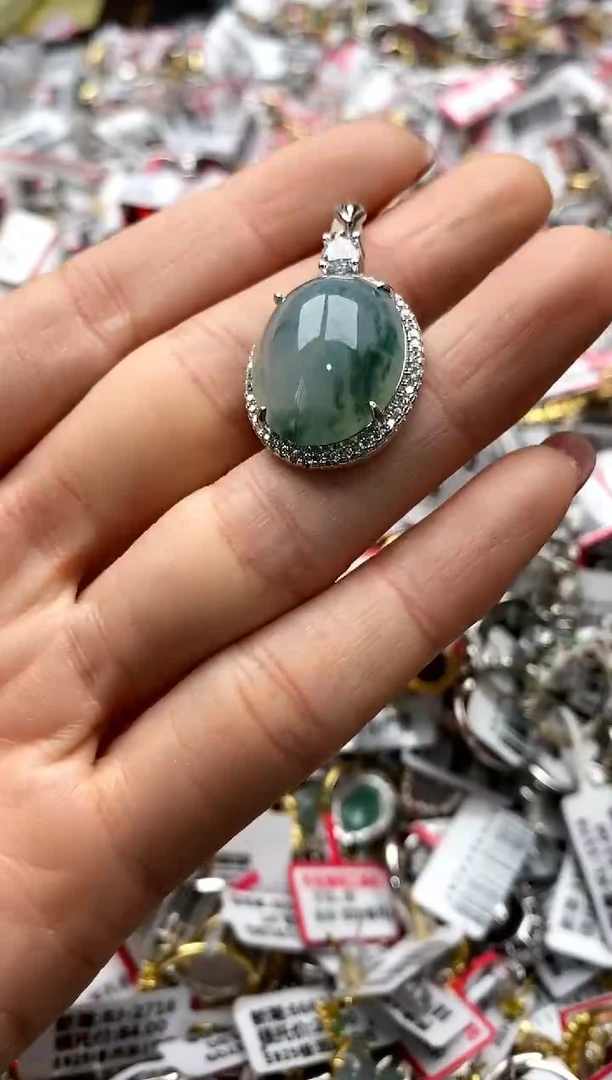 【闪购商品】翡翠戒指银S925镶嵌5555555    9