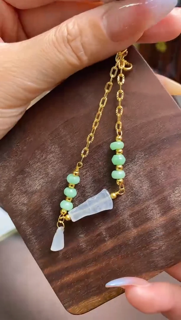 翡翠银S925镶嵌颈饰净货12908