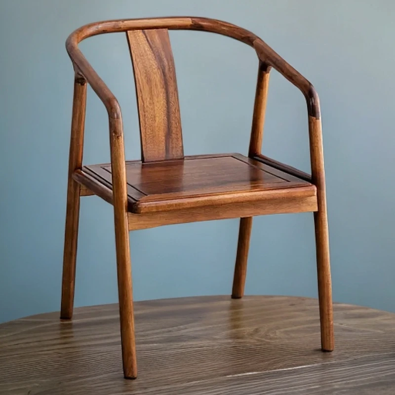 南美胡桃木新中式椅子实木榫卯结构圈椅官帽椅沐尘椅禅椅全实木