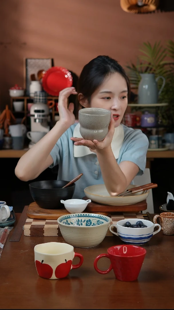 瓷片灰色葫芦手握杯  微瑕 凑满20发货