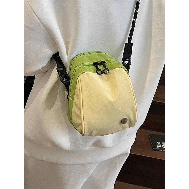 韩系小众设计简约休闲日常出行帆布包包女2025夏季新款斜挎水桶包