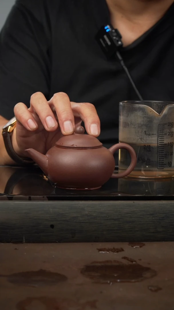 茶壶紫砂19，水平，紫泥，180cc