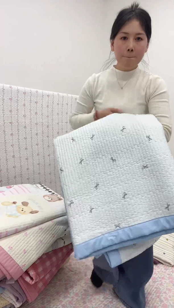 水洗棉200*230蓝色花姐