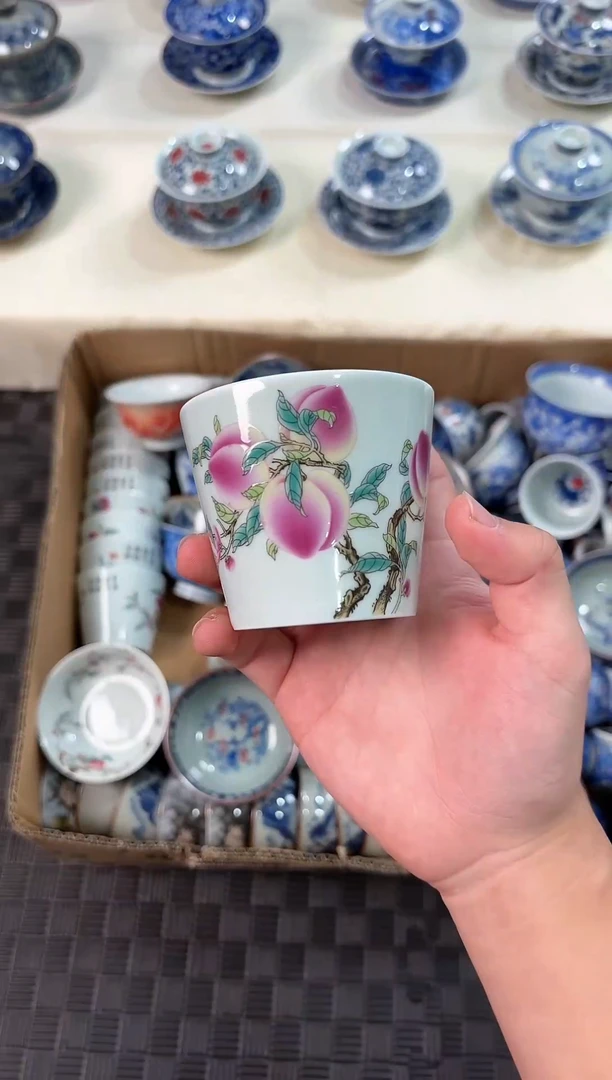 其他瓷景德镇陶瓷茶具桃子可乐杯