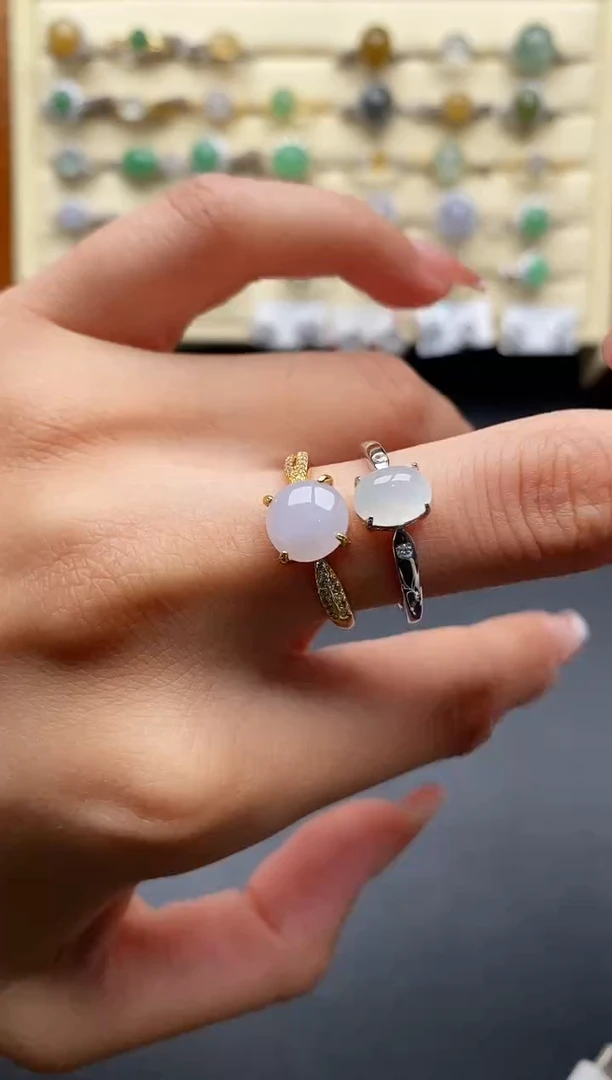 银S925镶嵌戒指翡翠7777777+3