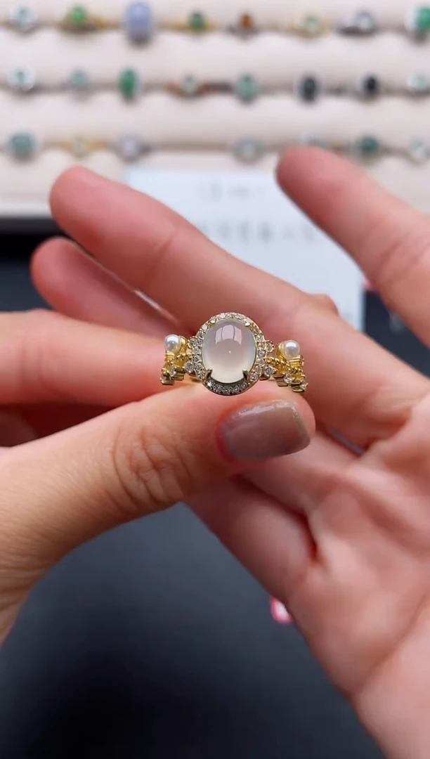 银S925镶嵌戒指翡翠2222222+1