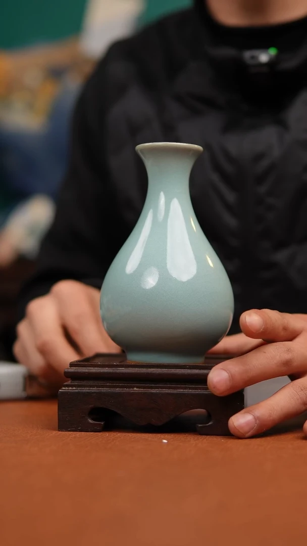 【闪购商品】瓷片原产地原矿天青玉壶春微瑕福利