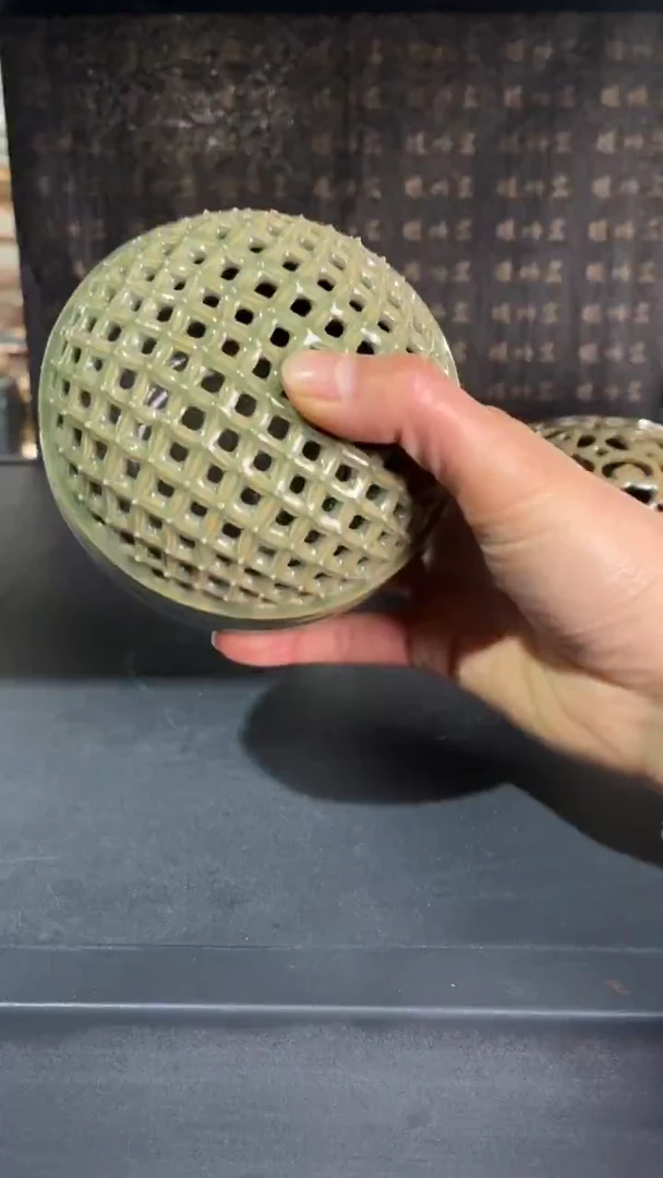 耀州窑仰山手工钱纹豆豆香薰