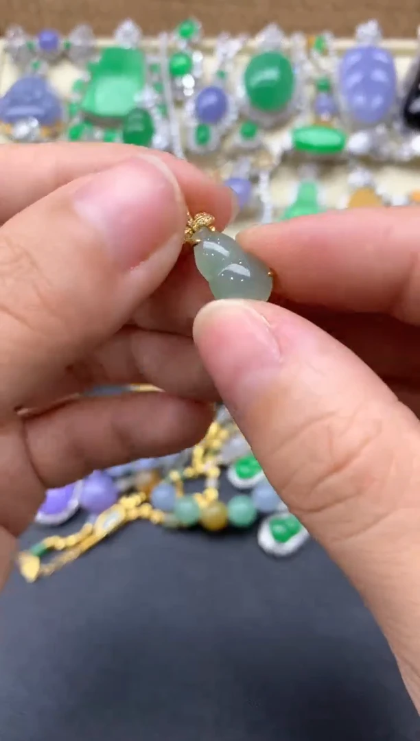 【闪购商品】翡翠颈饰18K金镶嵌79-中国好珍宝