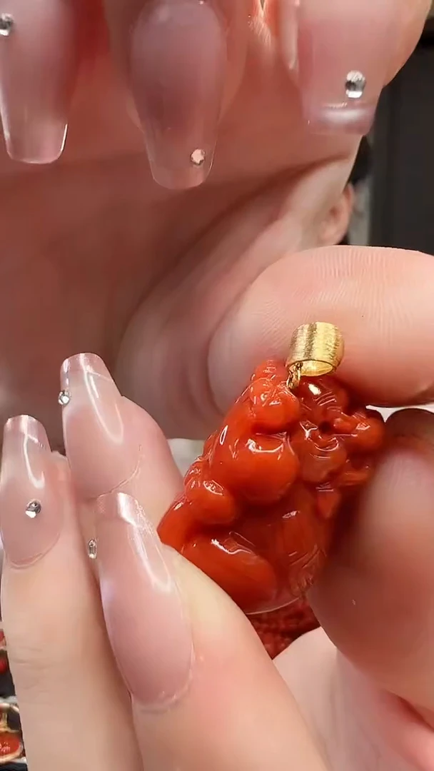 吊坠(不含链)18K金镶嵌南红玛瑙聽****蘭/YJ