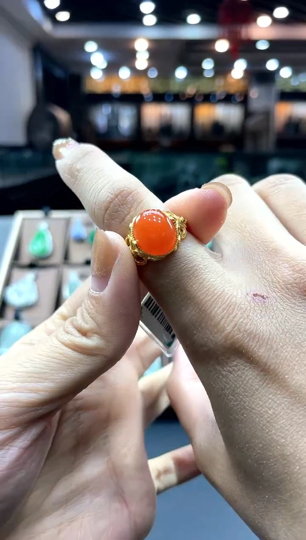 【闪购商品】南红玛瑙戒指银S925镶嵌戒指多样性发其一