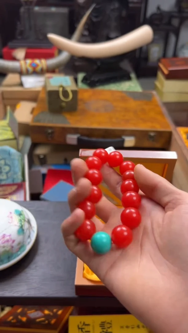 【闪购商品】和田玉1未镶嵌—————————红玉手串