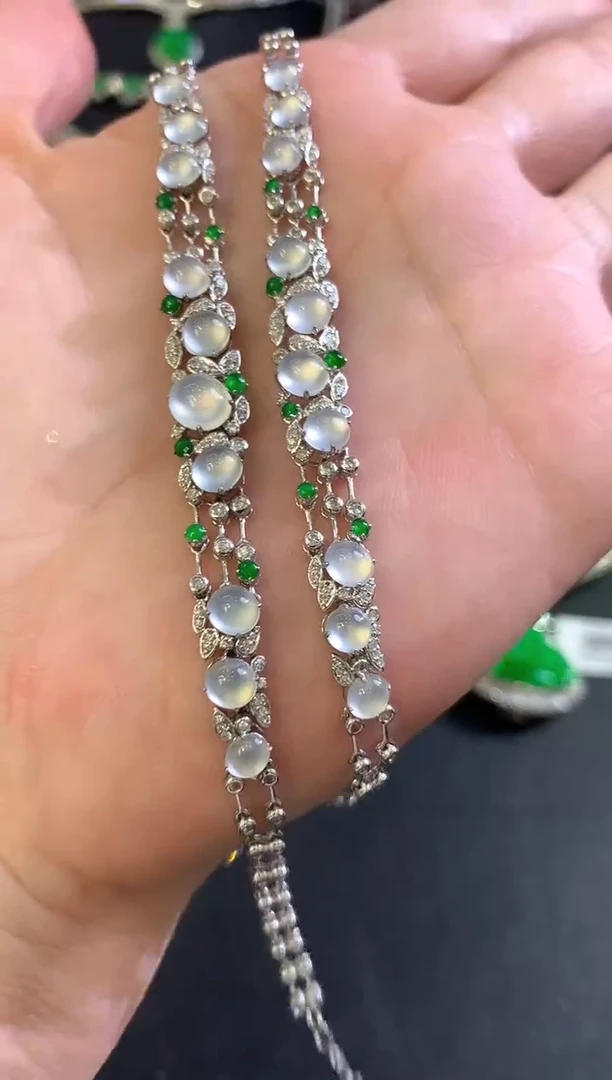 18K金镶嵌手链翡翠m220  多样性一件发货