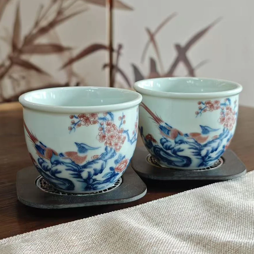 主人杯随机发汝窑手绘纯手工复古