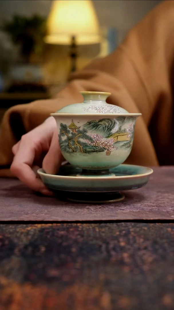 杯景德镇陶瓷杯碗柴烧多人