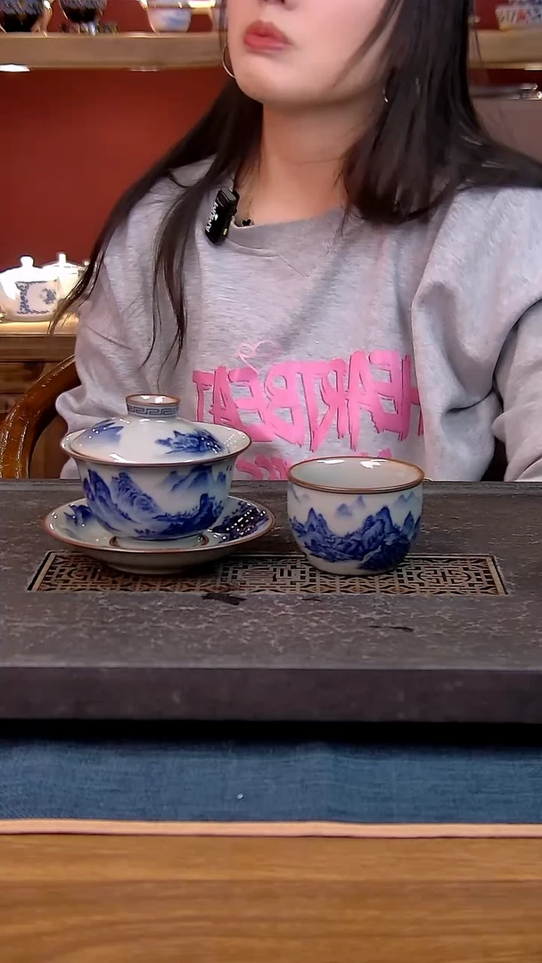 简装家用款2件套 老陶泥开片纹陶瓷茶具