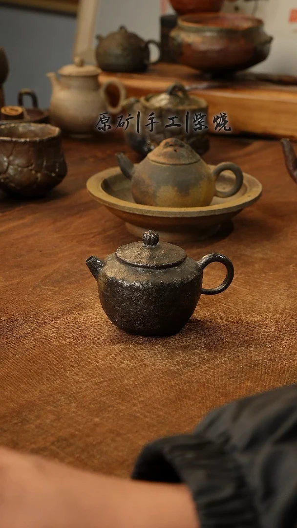 纯柴烧手捏壶90cc