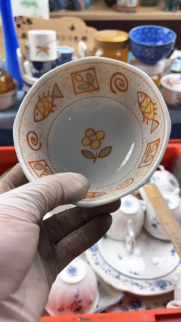 瓷片我***爱英歌瓷器满19.9包邮