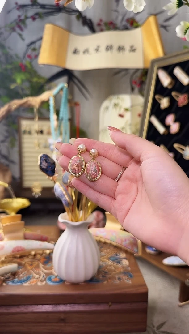 无铁合金粉宝象淡水珍珠耳环