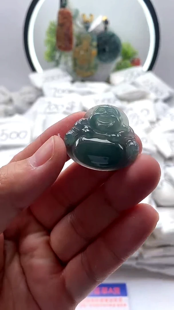 【闪购商品】翡翠颈饰未镶嵌佛公【品质一般能接受再拍】