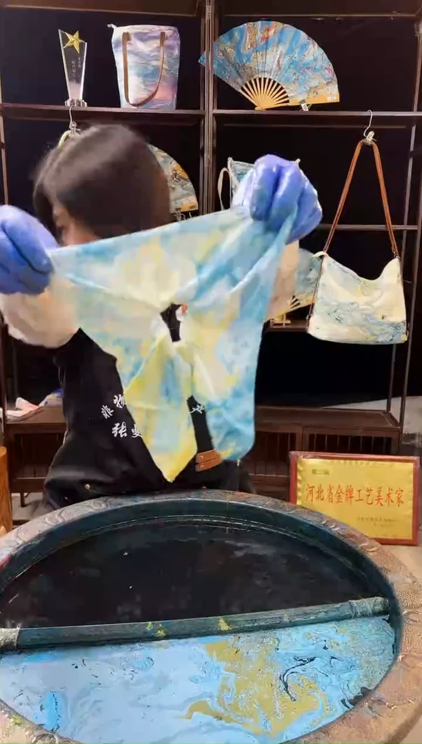 036非遗大漆漂漆方巾