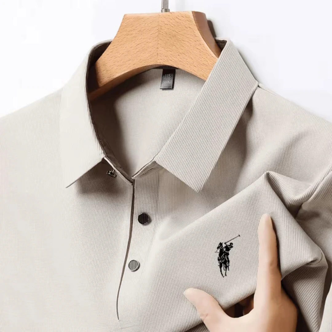 啄木鸟夏季新款短袖T恤男士翻领夏季中年上衣休闲百搭POLO衫