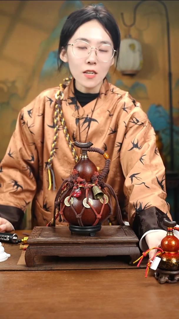 XL073网兜款大漆酒葫芦（现货现发）