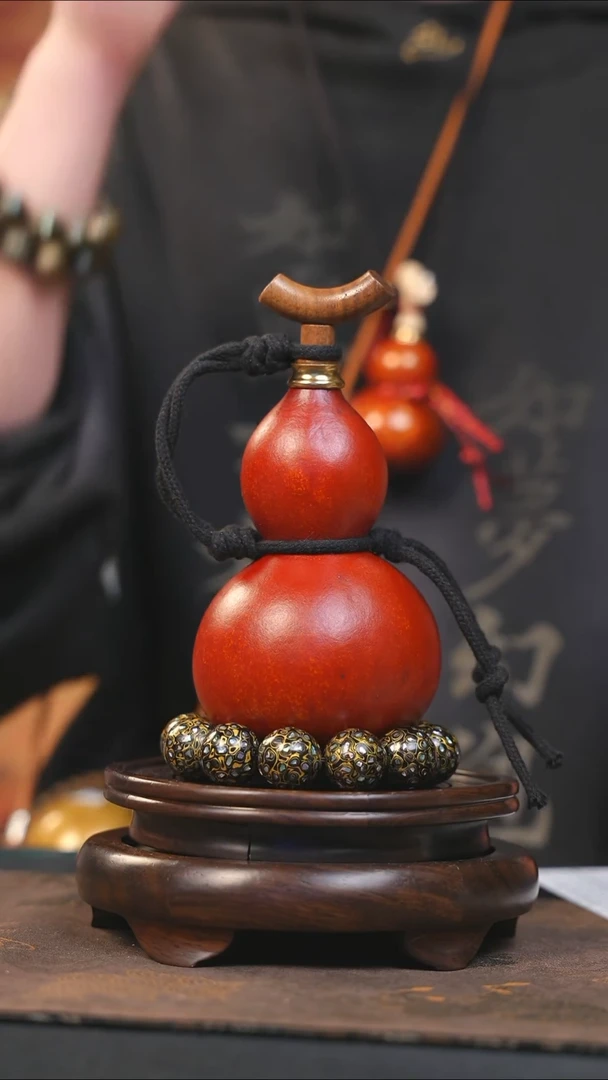 【闪购商品】YU116大漆酒葫芦不包手串及旋转底座