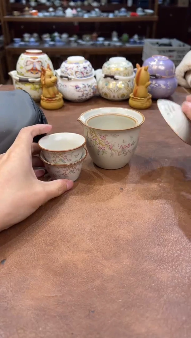 真的很便宜会开片的旅行茶具