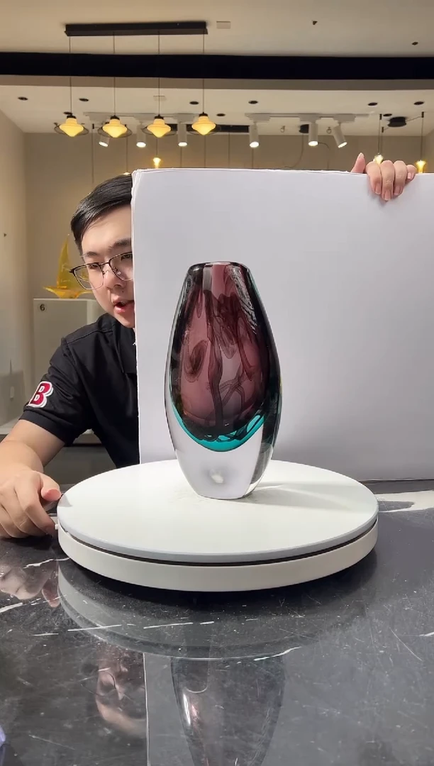 摆件巴比特美学-紫色泼墨小号花器