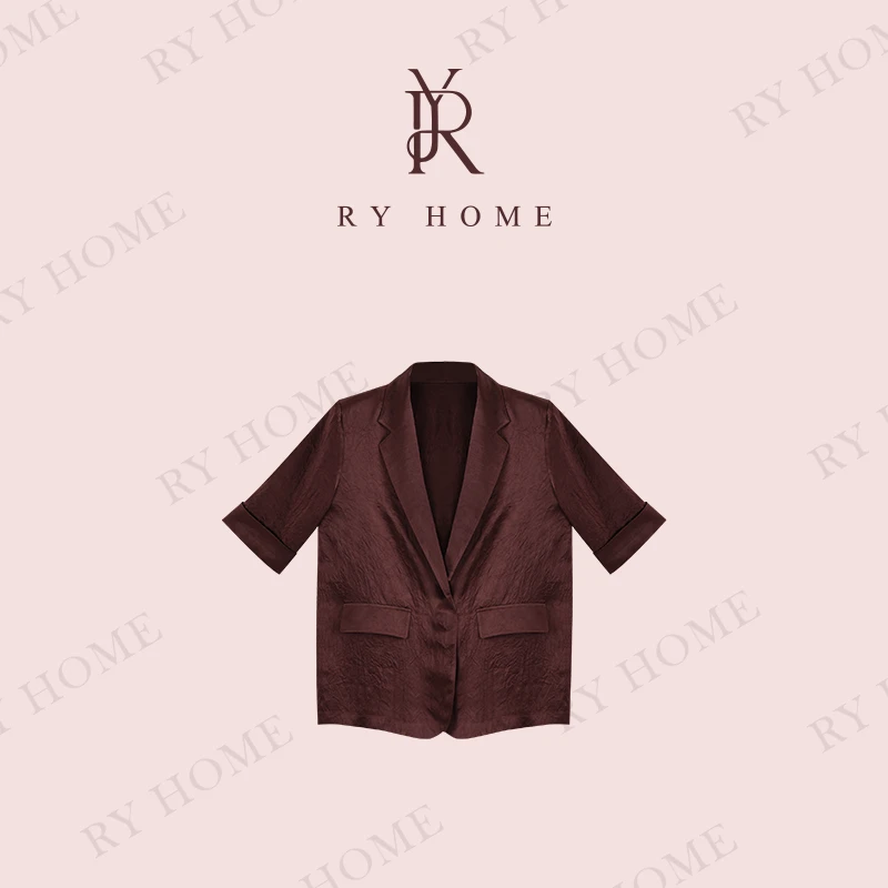 【容雨RYHOME】“烟雨清尊”100%醋酸＋夏季设计师气质百搭外套24W1793