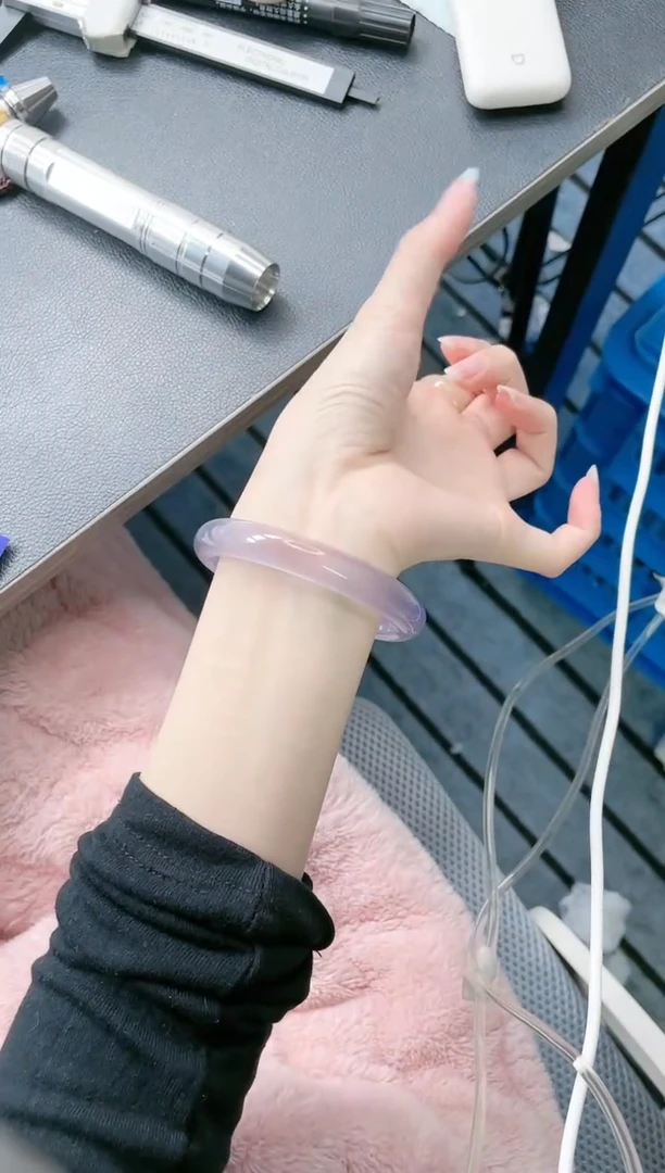 【闪购商品】石英质玉手镯未镶嵌 冰紫手镯-62