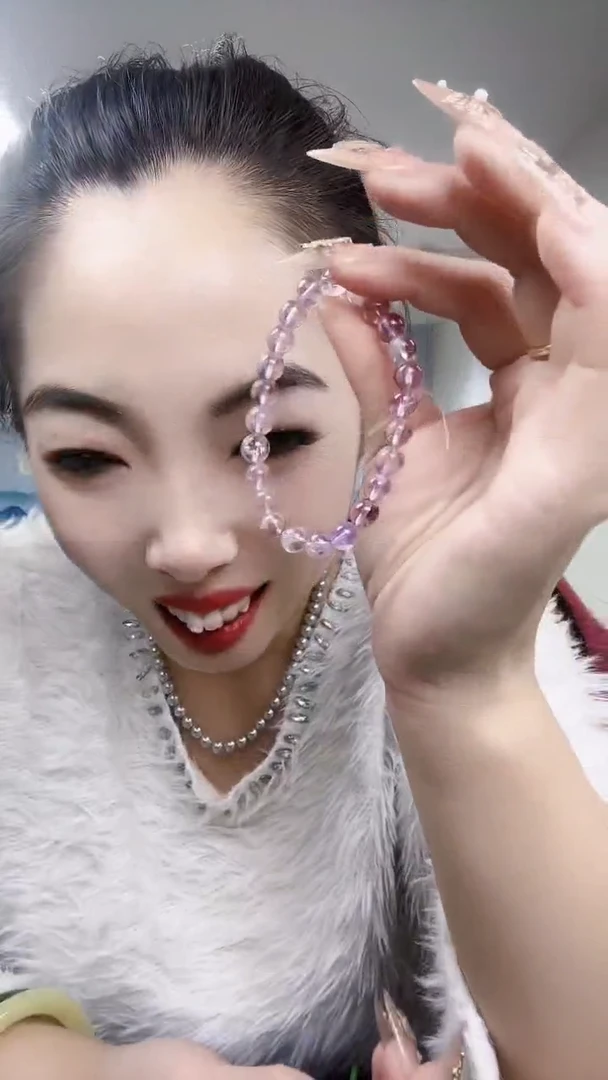 【闪购商品】紫晶手链未镶嵌水晶手链8毫米