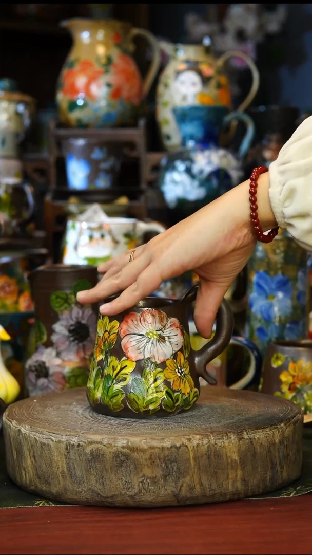 陶瓷150景德镇手工手绘釉下彩