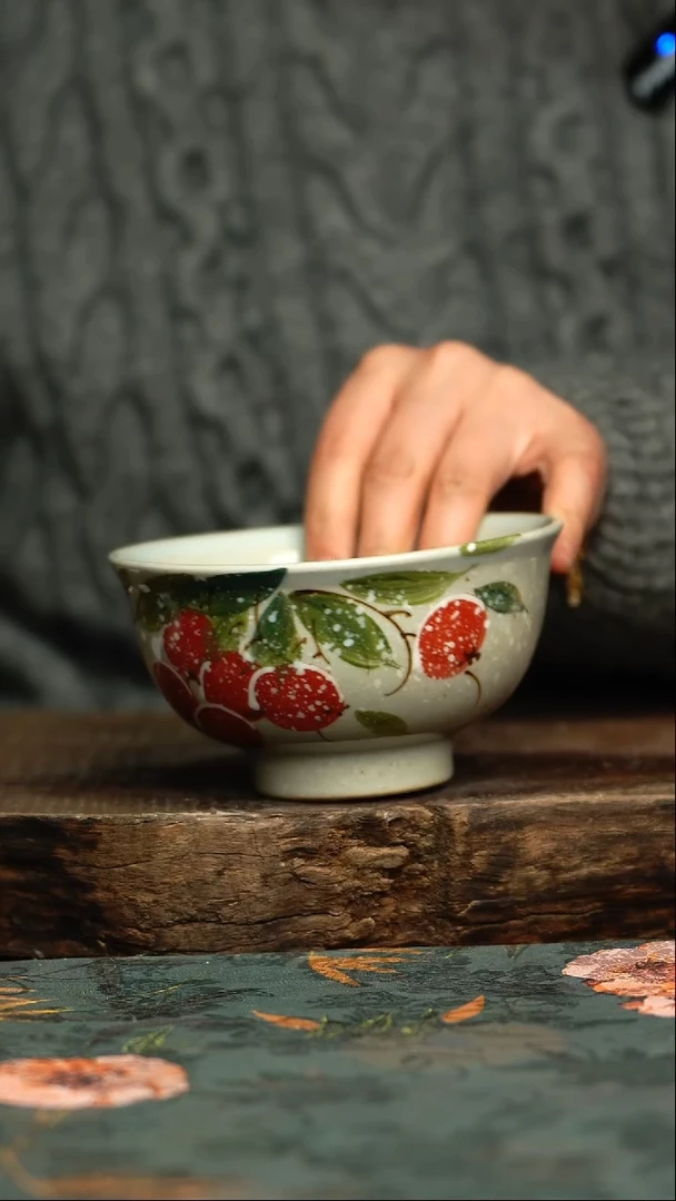 【闪购商品】杯釉下彩手工手绘同款陶器