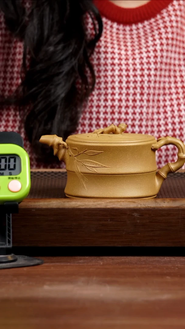 【闪购商品】紫砂茶壶黄金段可心竹段370CC