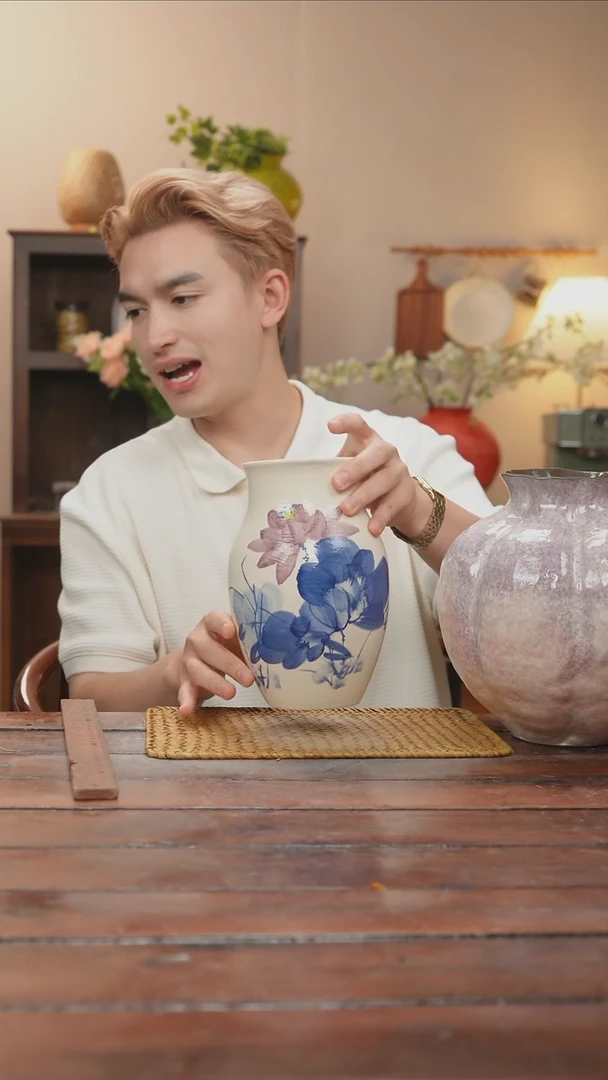 摆件景德镇艺术感手作花瓶