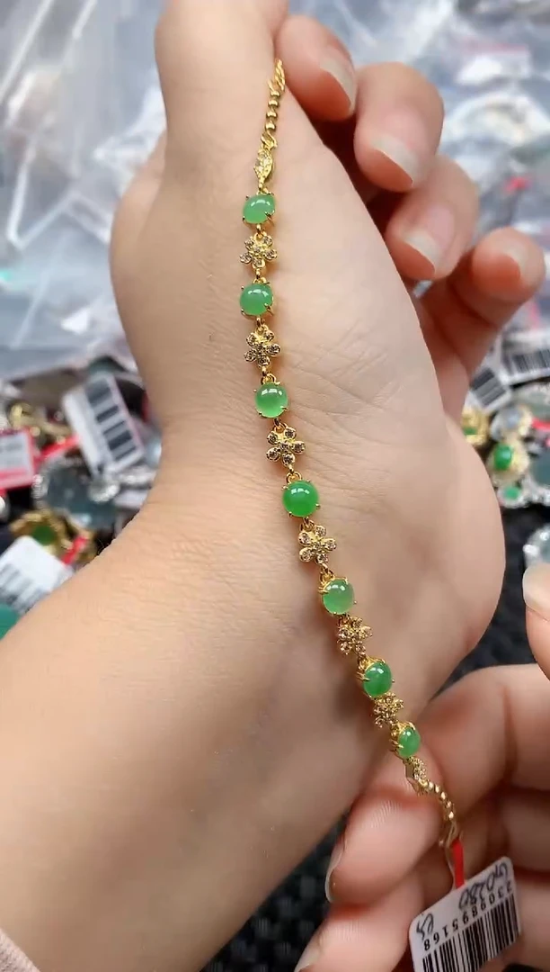 银S925镶嵌戒指翡翠天然A货缅甸翡翠