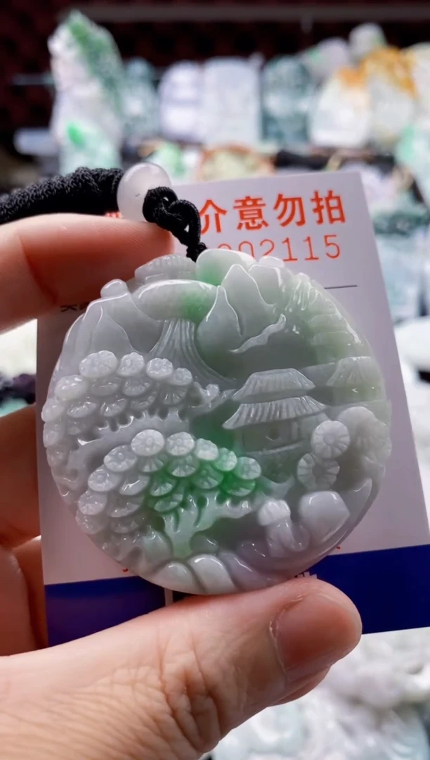 翡翠未镶嵌吊坠(不含链)1
