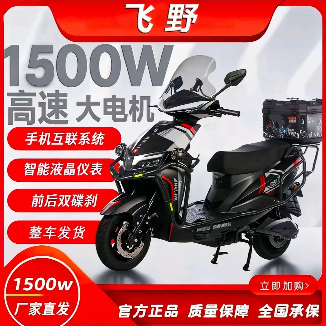飞野新款高端雷豹大功率高速家用外卖电动摩托车-DDJ