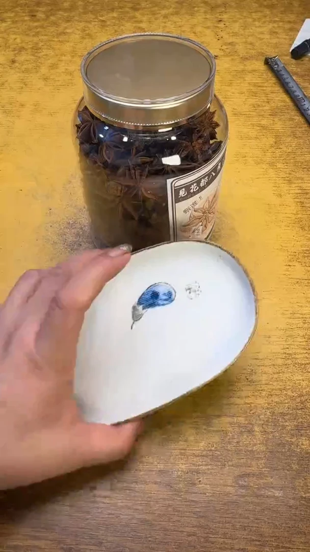 瓷器瓷器瑕疵破破52八角碗