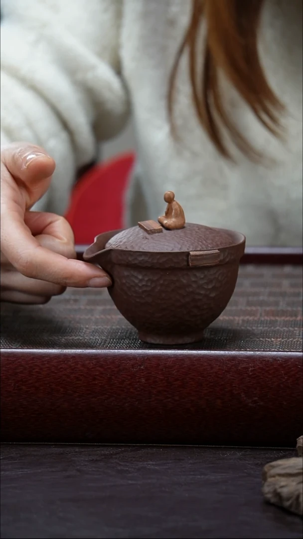 【闪购商品】紫砂盖碗张月《听禅盖碗》