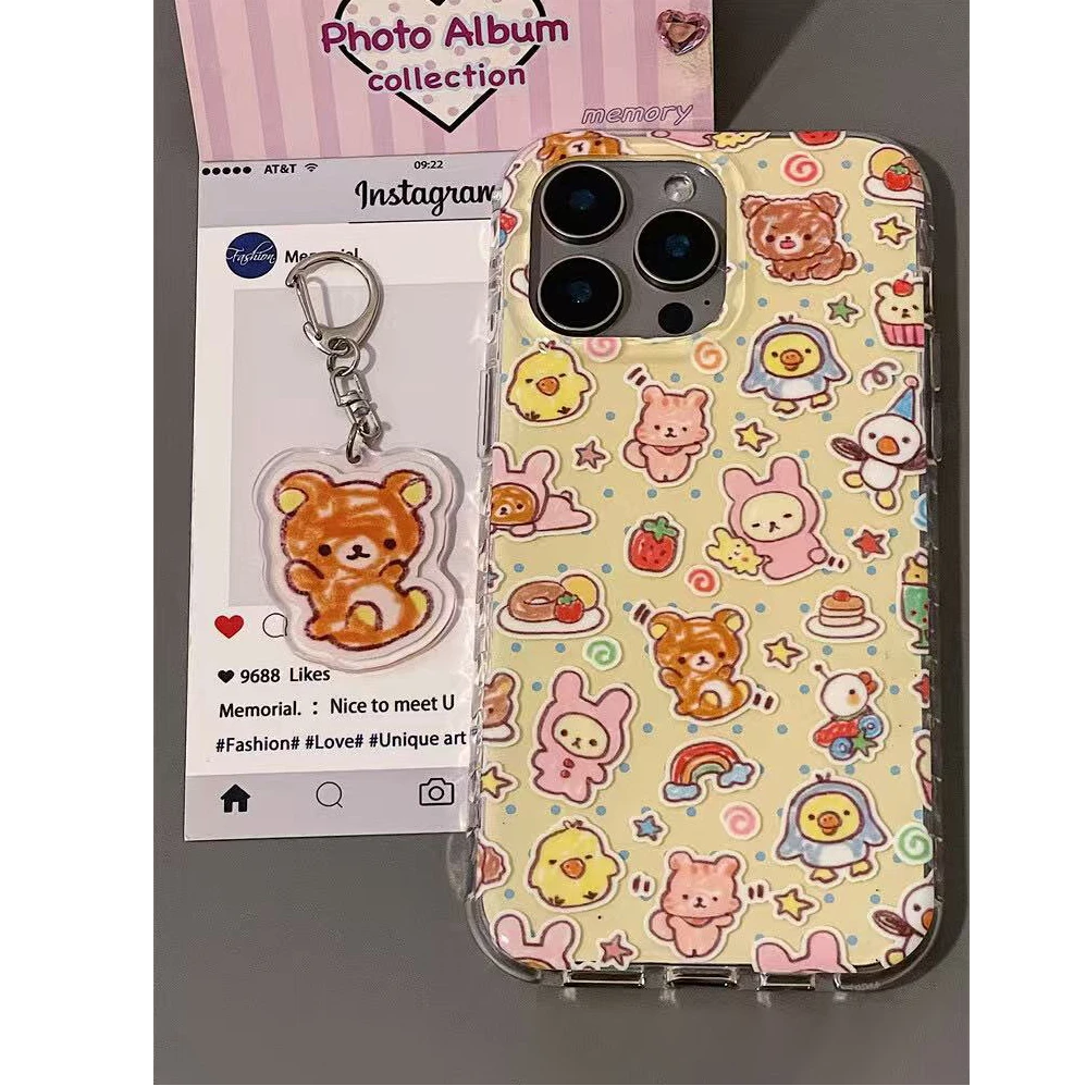 诚星泽彩绘动物插画适用苹果16新手机壳OPPO华为小米VIVO一加防摔